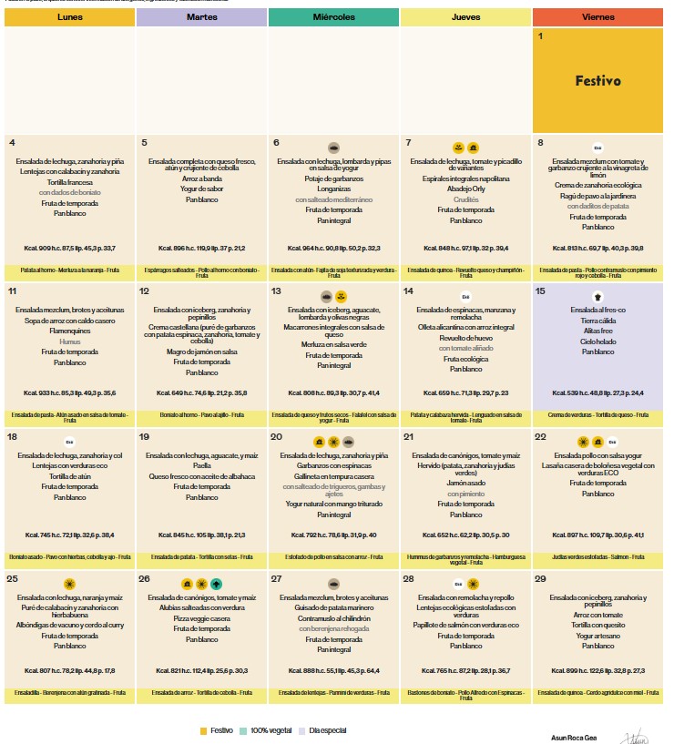 menu mayo 2026 esp